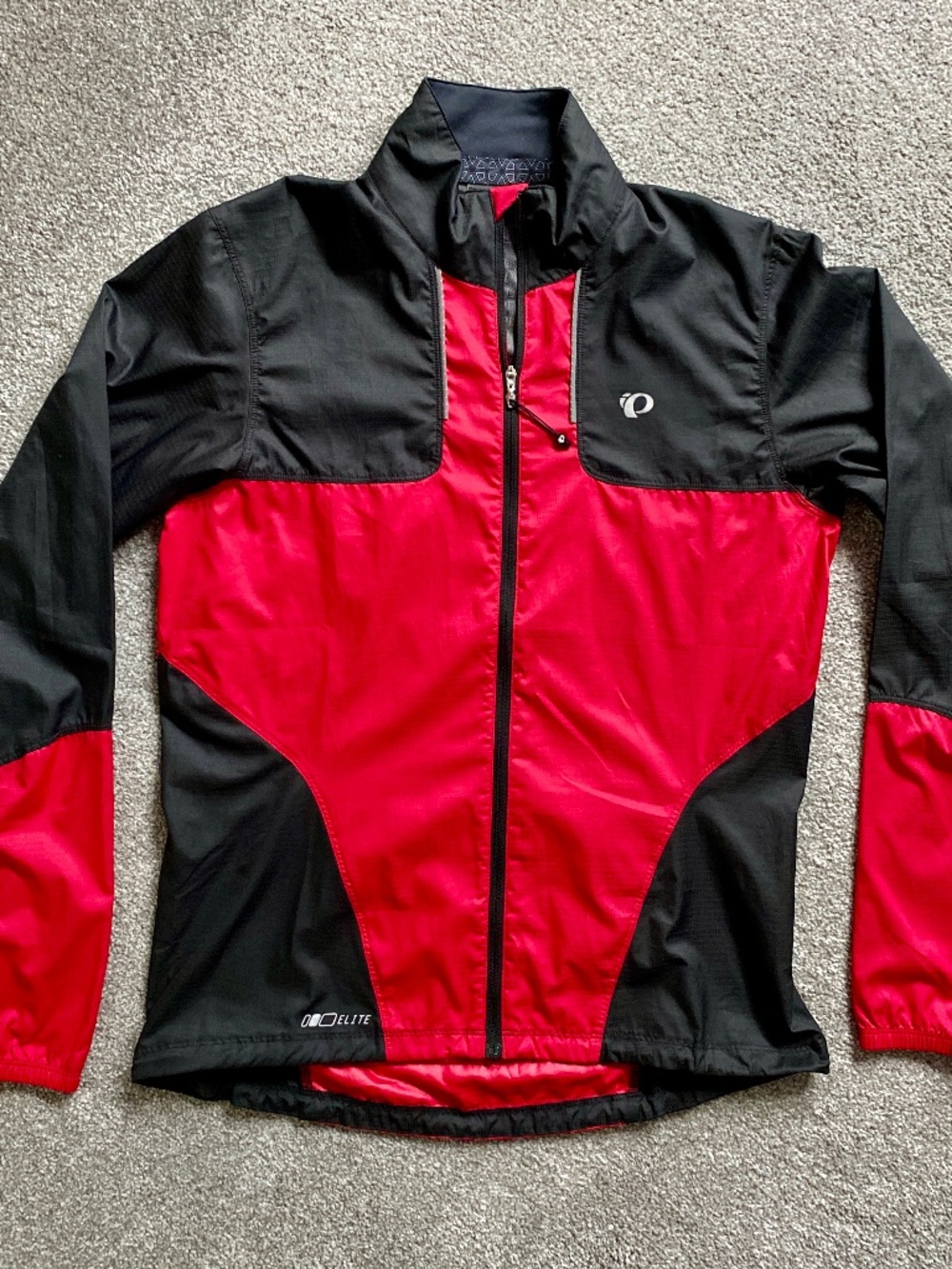Ladies Pearl Izumi Cycling Biking Jacket Windbreaker LongSleeve Medium Red Black